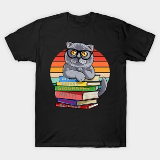 British Shorthair Cat Back To School Teacher's Pet T-Shirt